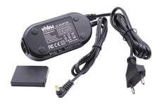 vhbw Bloc d'alimentation, chargeur adaptateur compatible avec Canon Digital Ixus 95is appareil photo, caméra vidéo - Câble 2m, coupleur DC