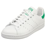 adidas Stan Smith Unisex White Green Casual Trainers - 3 UK