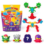 Superthings Mutant Battle Series Lot de 6 pièces Comprenant 4 SuperThings (1 Capitaine Argent) et 2 exosquelettes Pack 4 de 6