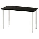 IKEA - LAGKAPTEN / OLOV Työpöytä, Mustanruskea/valkoinen, 120x60 cm
