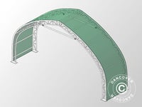 Förlängning 2m för tälthall, rundbågehall Lagertält Förrådstält 12x16x5,88m, PVC, Grön