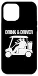 Coque pour iPhone 12 Pro Max Drink And Driver Balle De Golf Tee Vert Handicap Driver Golf