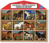 Melissa and Doug 10592 Pasture Pals 12 Collectible Horses toy set flocked horse