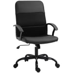 PVC Leather & Mesh Panel Blend Office Chair Swivel Seat
