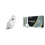 TaylorMade Men's Stratus Tech Golf Glove (2 Pack), White, Medium & RBZ Soft Dozen Golf Balls, White,2021