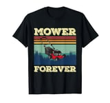 Retro Mower Costume Lawn Mower Humor Funny Lawn Tractor T-Shirt