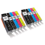 10 Ink Cartridges (5 Set) for Canon PIXMA iP7250, MG5450, MG6350, MG7150, MX925