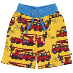 Småfolk Mönstrad Mjukisshorts Med Brandbilar Gul | Gul | 5-6 years