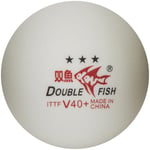 Double Fish Table Tennis Ball 10-Pack - 3 Star - Hvid - str. ONESIZE