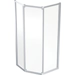 Contura Shower Duschkabin Showerama, 89x89 cm, klarglas, aluminiumprofil