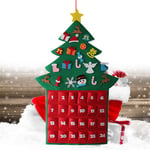 Felt Christmas Advent Calendar Hanging Christmas Tree Countdown Calendar
