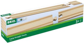 BRIO Long Straights Wooden Train Track for Kids Age 3 Years Up - Compatible with