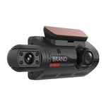 KZQ - Caméra de voiture Dashcam avant et arrière, Full hd, grand angle 140°,avant + intérieur, 1pc.