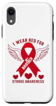 Coque pour iPhone XR « I Wear Red For My Brother Stroke Awareness Survivor »