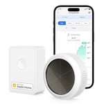 Meross Smart Temperature Humidity Sensor, WiFi Room Thermometer Hygrometer, with Solar Battery/Alert/Data Storage, for Home Automation, Works with HomeKit Alexa Google Home SmartThings, Hub Included