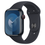 Refurbished Apple Watch Series 9 GPS + Cellular, 45mm Midnight Aluminium Case with M/L Midnight Sport Band