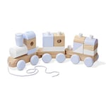 Melissa & Doug 18771 Jumbo Stacking Train Natural | Building & Vehicles | Wooden Toy | 2+ | Gift for Boy or Girl