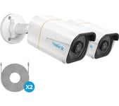 REOLINK PoE AI B5K 4K Ultra HD NVR Security Camera Kit - 2 Cameras, White