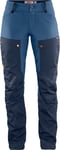 Fjällräven Women's Keb Trousers Curved (2021) 34 SHORT, Dark Navy/Uncle Blue SHORT female
