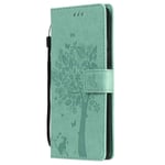 GOKEN Case for Xiaomi Mi 11 Lite 5G NE | Mi 11 Lite 5G | Mi 11 Lite, TPU/PU Leather Wallet Case with Card Slot/Stand Function, Magnetic Case Cover, Green
