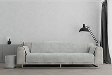 Italian Bed Linen Comfort Housse de canapé, 100% Polyester, Gris Clair, 4 Places