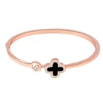 4-klöverarmband i roséguldpläterad legering, lyckobringande armband med 4 klöver i legering, accessoar