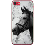 Apple iPhone SE (2020) Gennemsigtigt Telefoncover Marmor med häst