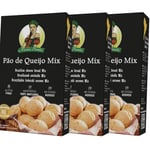 Pao de Queijo 3x400g Brazilian Cheese Bread Mix - Gluten Free - No additives - Fast and Easy to Bake- Garlic Bread Alternative - Ideal for Grill