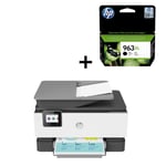 HP Imprimante tout-en-un jet d'encre couleur - OfficeJet Pro 9012e + HP 963 (3JA30AE) cartouche d'encre noir authentique