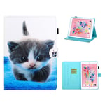 iPad 10.2 (2019) stylish patterned leather flip case - Cat