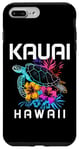 Coque pour iPhone 7 Plus/8 Plus Kauai Hawaï Tortue de mer Hawaï Plongée Souvenir Surfeur