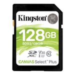Kingston 128GB SDXC Canvas Select Plus Minneskort