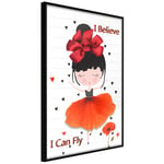 Plakat - I Believe I Can Fly - 40 x 60 cm - Sort ramme