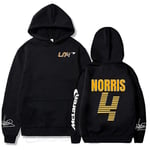 McLaren F1 Hoodie Lando Norris 4-bokstavstryck Tröja för Herr och Dam Höst/Vinter Casual Mode Street Stor Hoodie,2,2 XL