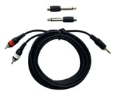 Pulse - Stereo 3,5mm/Dual RCA inkl. Jack-adapter