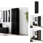 Skåp & garderober - Living Hallgarderob svart 55x25x189 cm konstruerat trä