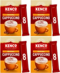 Coffee Multipack of 4X Kenco Cappuccino Instant Coffee Sachets 8 per Pack - Kenc