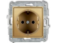 Karlik Mini 29Mgp-1Sp Enkelt Jordat Schuko 2P+Z Uttag Guld