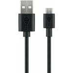 goobay Wentronic Kabel USB 2.0 A-micro B S/S 0.5m schwarz - Cable - Digital (38659)
