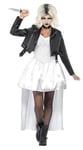 Smiffys 27077, White Bride of Chucky, Tiffany Costume, Women, S-UK Size 08-10