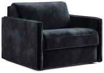 Jay-Be Slim Velvet Cuddle Chair Sofa Bed - Charcoal