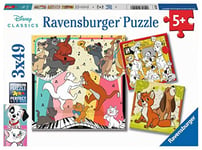 Ravensburger - Puzzle Enfant - Puzzles 3x49 p - S'amuser avec les animaux Disney - Dès 5 ans - 05155