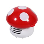 Cute Mini Mushroom Shape Desktop Keyboard Corner Dust Vacuum Red