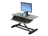 Ergotron WorkFit-Z Mini - Omvandlare till skrivbord för stående - rektangulär - duvgrå - svart bas