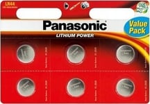 Panasonic Lr-44L - Batteri 6 X Lr44 - Alkalisk (Lr-44L/6Bp)
