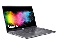 Acer Swift X SFX16-51G 16 Inch Laptop - (Intel Core i7-11390H, 8GB, 512GB SSD, NVIDIA GeForce RTX 3050, Full HD Display, Windows 11, Silver)