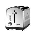 Tower Infinity 2-Slice Toaster with 7 Browning Settings 900W, Stainless Steel