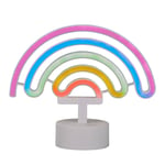 Litecraft Glow Rainbow Neon Table Lamp Children's Lighting - Multi Coloured