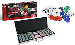 MGM GAMES - 140500 - Jeu de Société - Mallette Poker Aluminium Multicolore