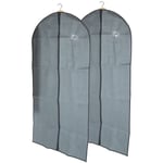 2PC GARMENT COVER HANGING SUIT DRESS COAT CARRIER CLOTHES BAG STORAGE COVER